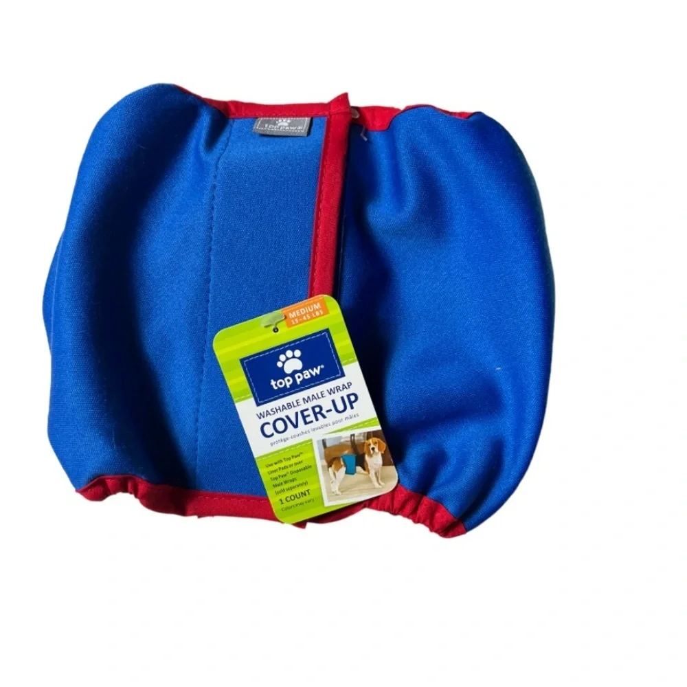 NWT 2 Top Paw Washable Male Wrap Cover-Ups and 28 Disposable Wraps Size Medium